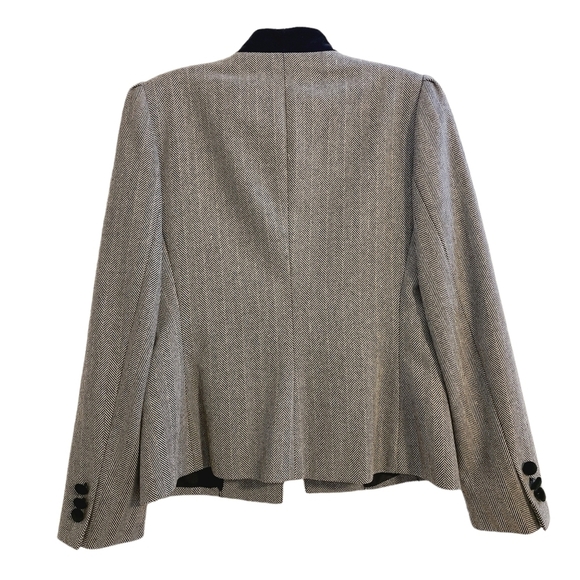 Sasson | Women's Vintage Chevron Striped Wool Jacket Blazer (Size 10/11) - Picture 15 of 15